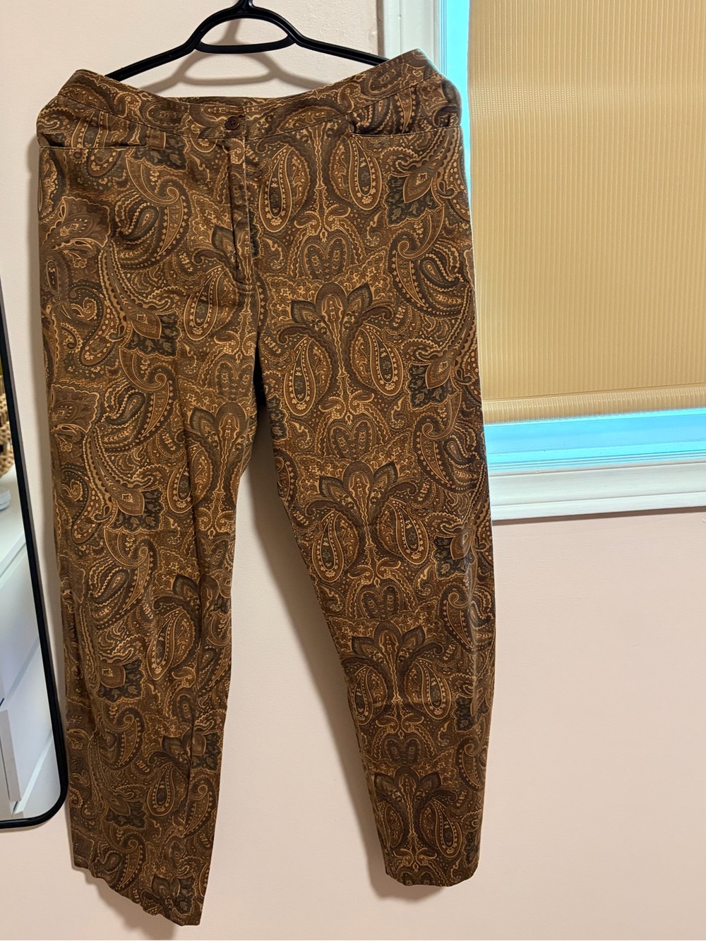Ralph Lauren Brown Paisley Pants